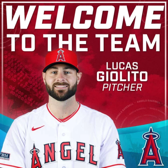 天使迎來投手吉爾利托(Lucas Giolito)等球員。摘自天使推特