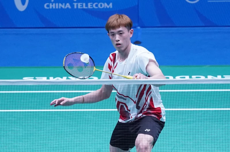 混團金牌戰第二點男單林俊易2比0獲勝扳平戰局。大專體總提供