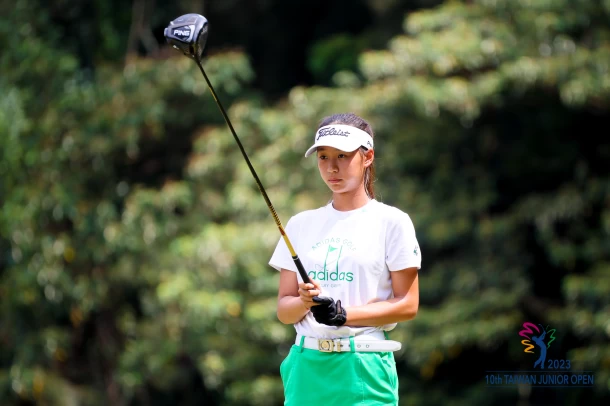 第二回合女子a組駱守蕾,兩天成績以152桿單獨領先。林聖凱攝影