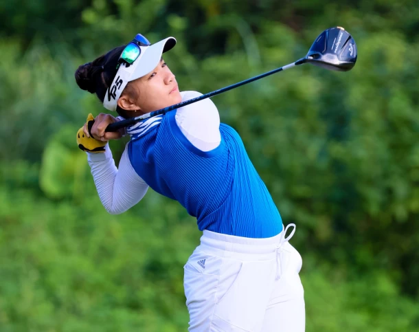 第二回合女子b組泰國選手彭瑪妮兩天成績141桿 3暫居領先。林聖凱攝影