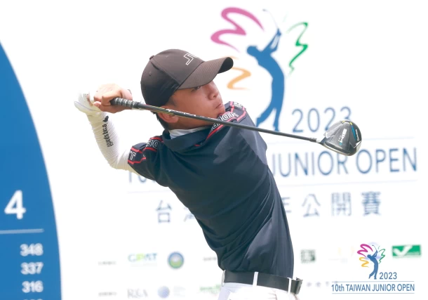 第二回合男子a組馬來西亞叶涌程,兩天成績以141桿暫列第二。鍾豐榮攝影