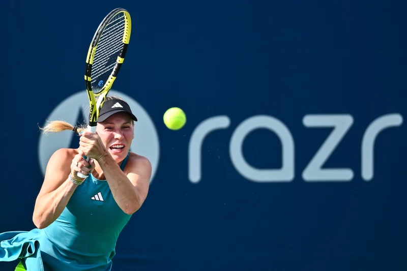 丹麥外卡選手沃茲妮亞琪(Caroline Wozniacki)第二輪止步。法新社