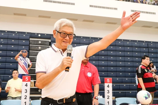 中華五人制足球俱樂部聯盟會長彭臺臨宣布比賽正式開始。(圖:Go Goal勁球網)