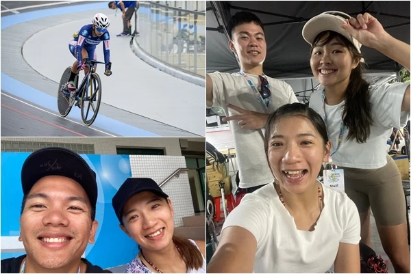 黃亭茵在場外也很有人緣。合成照片