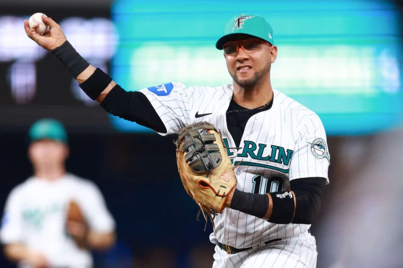 馬林魚當家一壘手古利爾(Yuli Gurriel)。法新社
