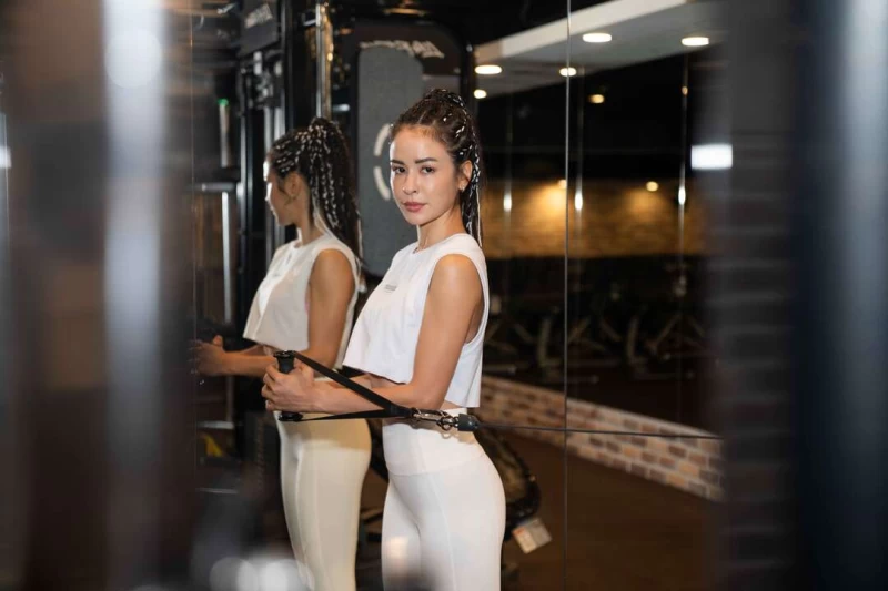運動女神雷艾美受邀擔任健身工廠fitness factory活動大使,大方分享運動小撇步 。官方提供