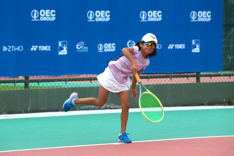 10歲組女單謝媁喬打敗種子選手闖進八強。海碩整合行銷提供
