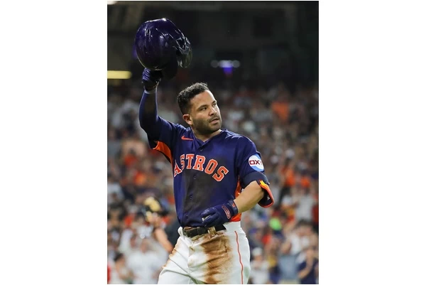 休士頓太空人頭號球星奧圖維(Jose Altuve)在這場比賽完成生涯2千安里程碑。法新社