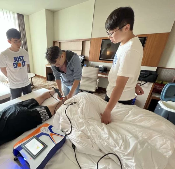 愛爾麗集團動員院內資源協助球員治療。愛爾麗集團提供