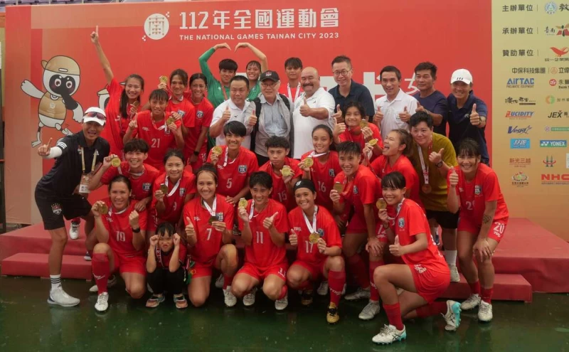 花蓮女足拿下今年台南全運的第一金。詹健全攝