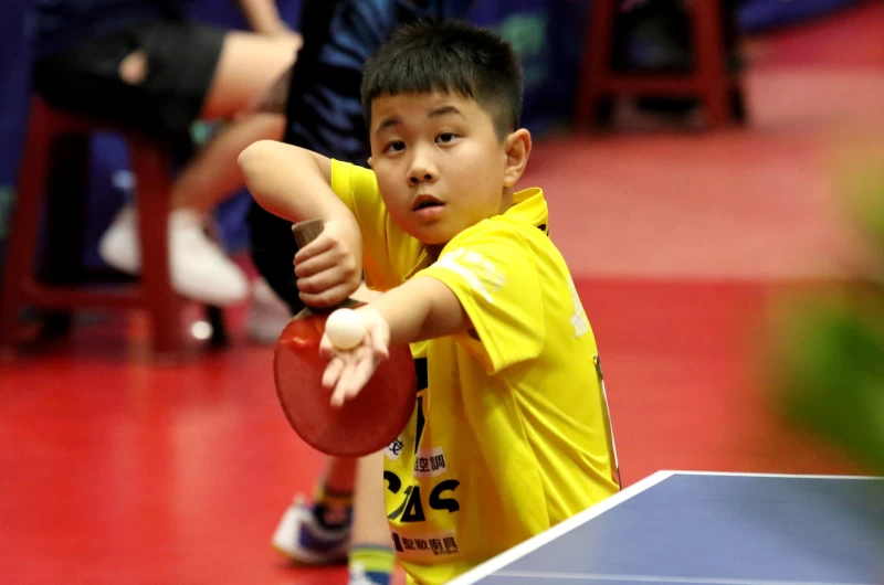 菁英獎金賽促使桌球運動向下扎根,讓選手積累比賽經驗。 台灣乒乓球總會提供