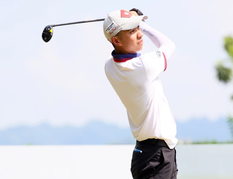第一回合廖煥鈞以65桿 7暫並列第二。Tpga/ 林聖凱攝影