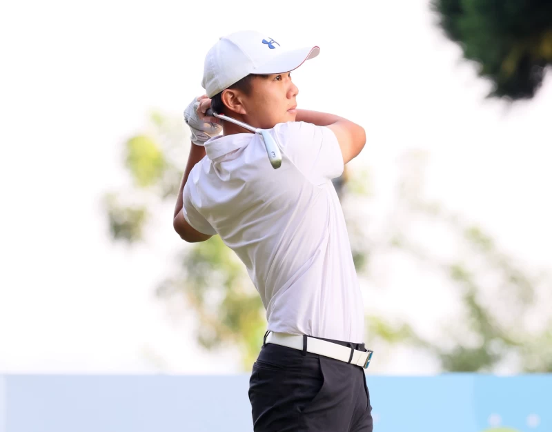 第一回合洪瑞誠以66桿 6暫並列第四。Tpga /林聖凱攝影