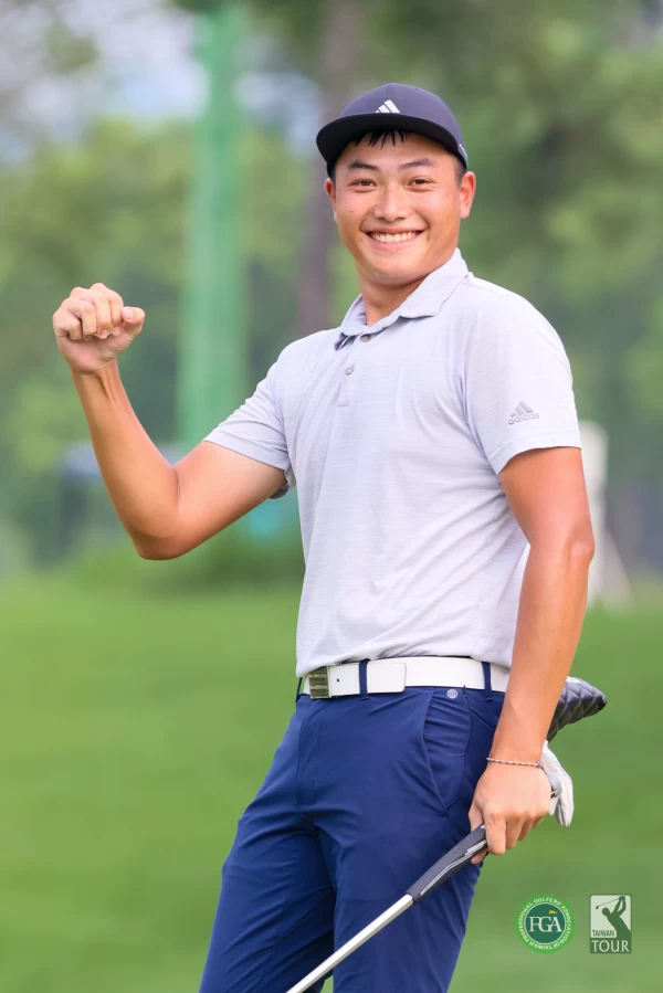 第二回合陳裔東以兩回合成績135桿 9暫並列第二。TPGA_ 林聖凱攝影