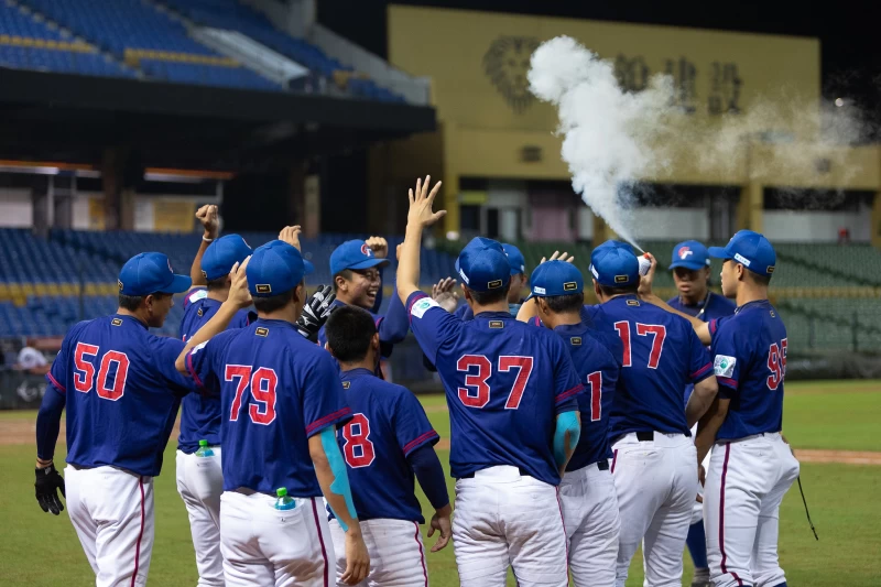 中華隊小組賽4連勝晉級超級循環賽。中華棒協提供