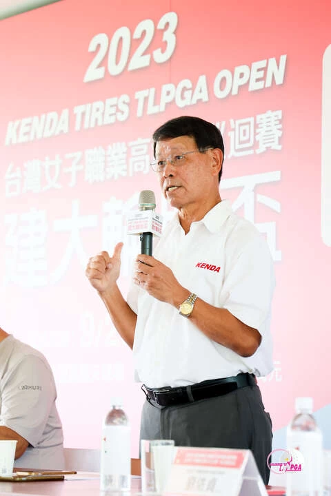 建大工業股份有限公司董事長楊啓仁致詞。TLPGA提供/林聖凱攝影