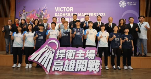 VICTOR 2023高雄羽球大師賽即將於9月26日至10月01日(為期6天)在高雄巨蛋登場開戰。李天助攝