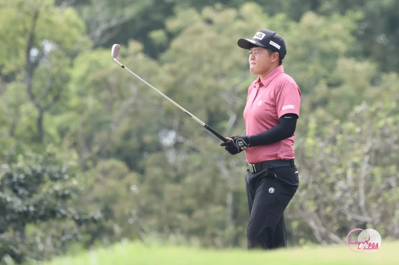 石澄璇第一回合打出67桿 5佳績領先群雌。TLPGA提供/葉勇宏攝影