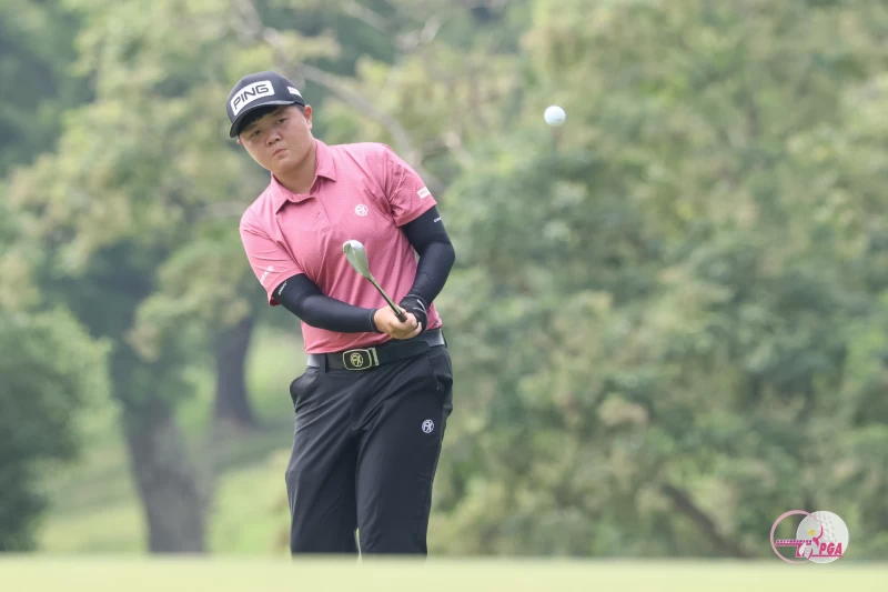 石澄璇第一回合打出67桿 5佳績領先群雌。TLPGA提供/葉勇宏攝影