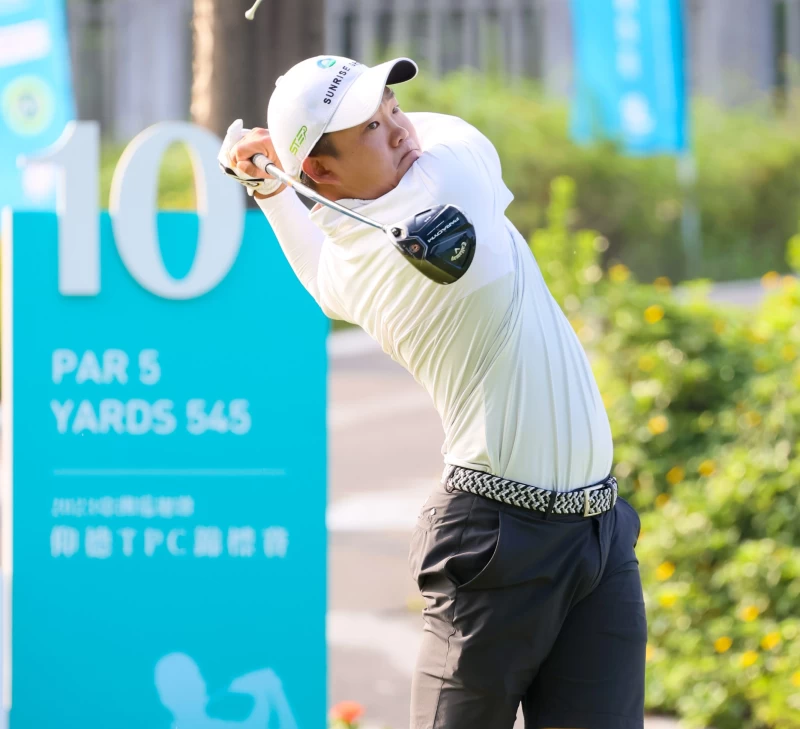 第一回合台灣選手李玠柏打出67桿-5成績。TPGA/ 林聖凱攝影