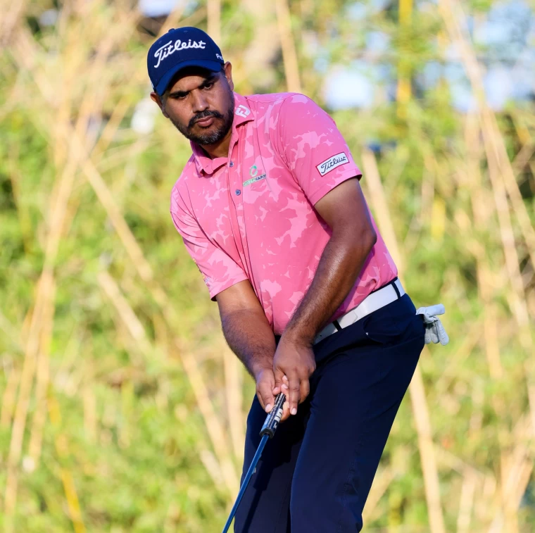 印度選手布拉Gaganjeet Bhullar以兩回合總桿133桿暫並列第二。TPGA／林聖凱攝影 