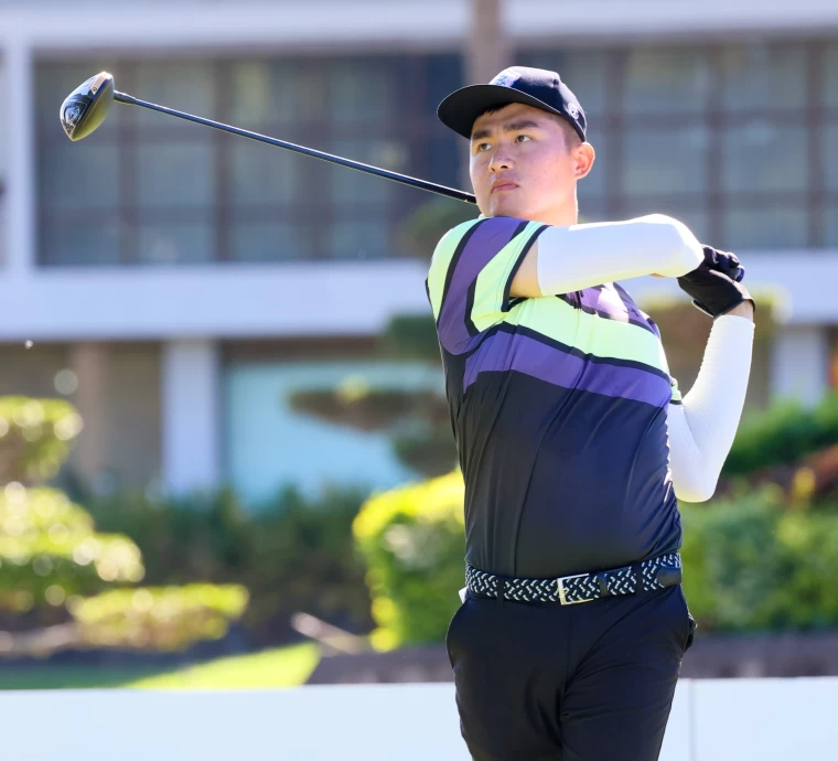 業餘好手蘇晉弘以兩回合135桿 9成績晉級決賽。TPGA／林聖凱攝影 