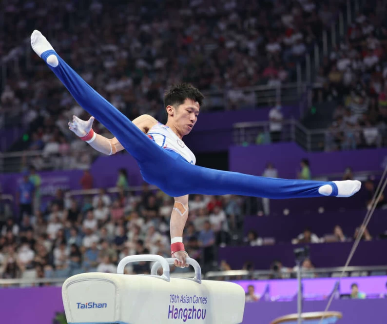 李智凱鞍馬亞運2連霸。中華奧會提供