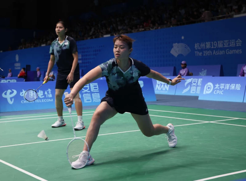 李佳馨／鄧淳薰只花24分鐘獲勝。中華奧會提供