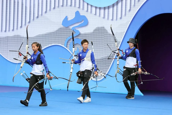 射箭反曲弓女團止步8強。中華奧會提供