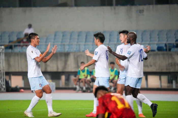 中華男足兩回合以7比0獲勝晉級。中華足協提供