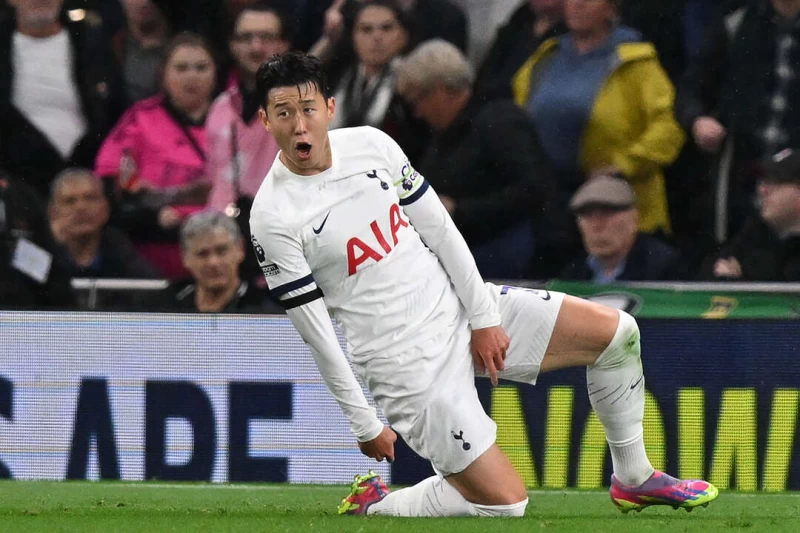 孫興慜傳射+近6輪進7球,助熱刺2-0勝富勒姆,超越曼城重回榜首。法新社