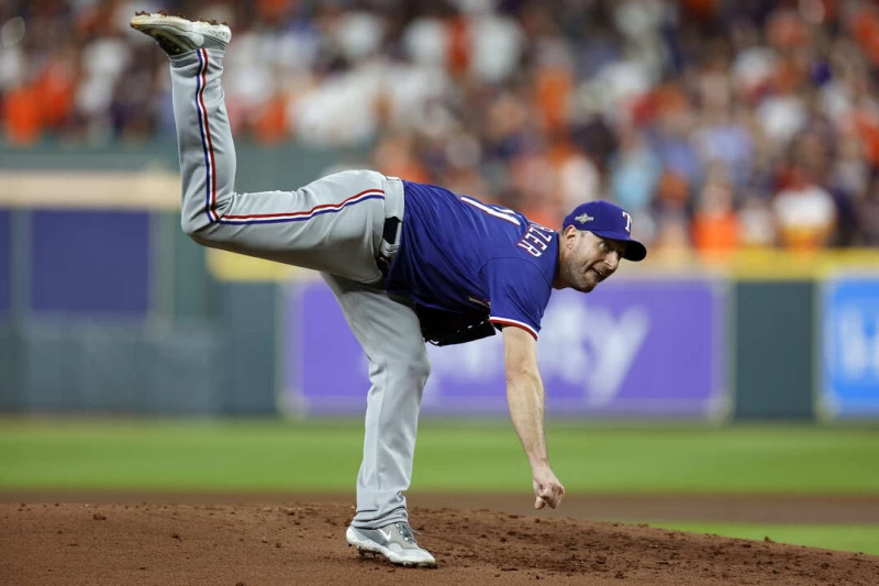 德州遊騎兵王牌投手薛則（Max Scherzer）在季後賽狀況未明，防禦率高達9.45。法新社