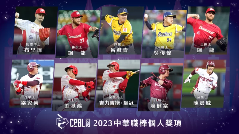 2023中華職棒一軍年度個人獎。官方提供