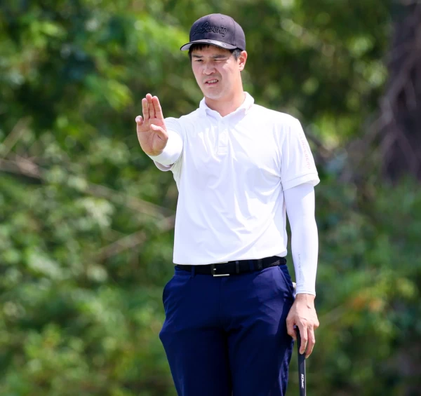 何勁宏以三回合總成績暫並列第一。TPGA/林聖凱攝