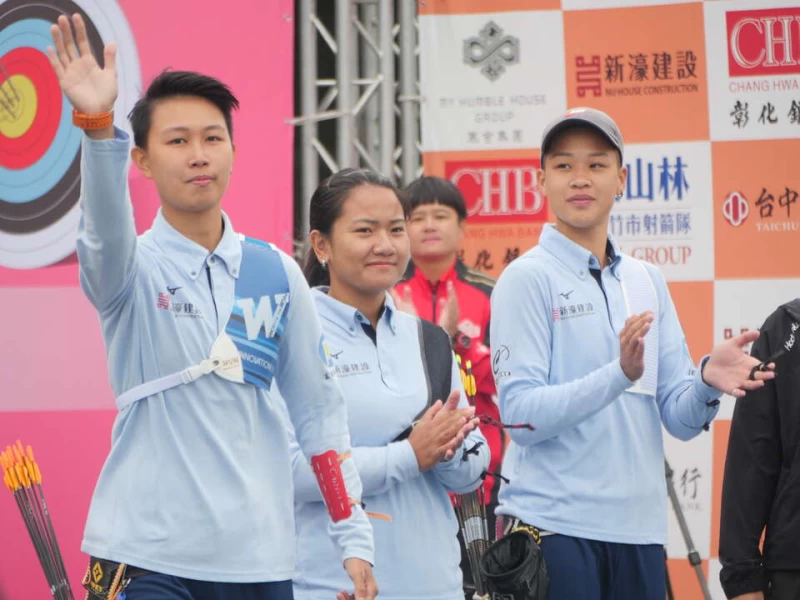新濠建設拿下女團賽冠軍。中華射箭協會提供