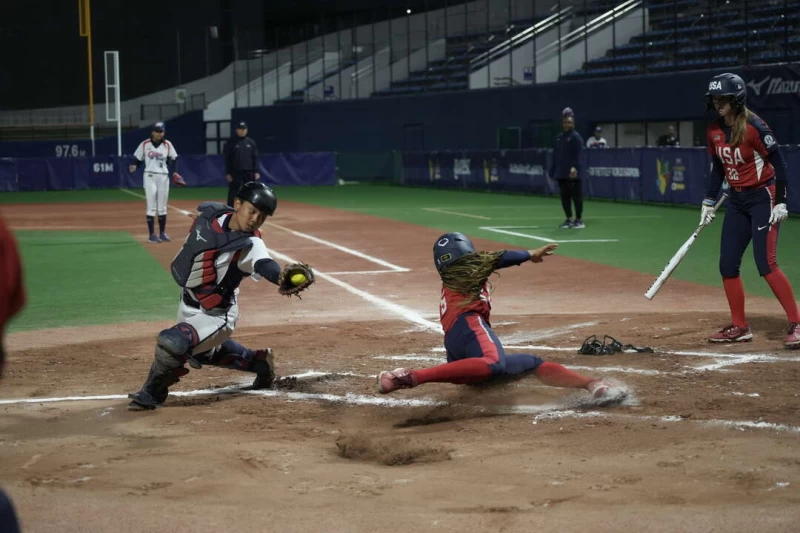 中華U15女壘輸美國。（圖:截自WBSC）