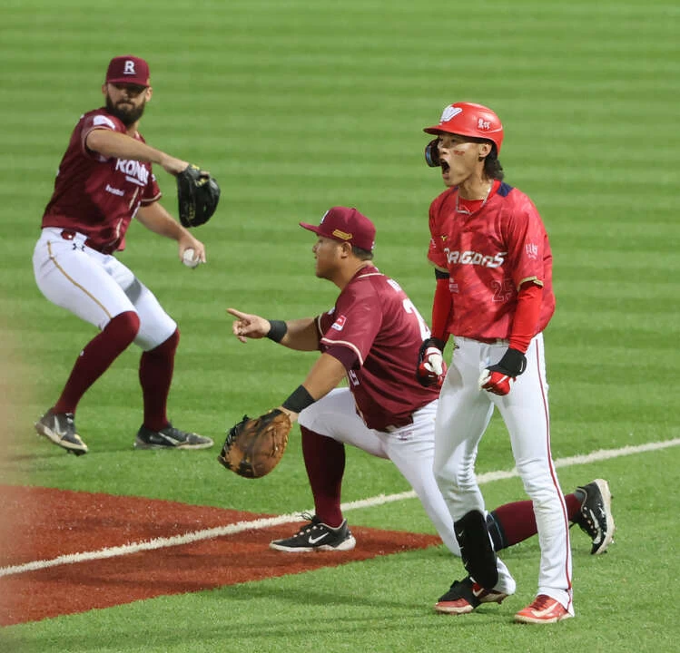 張政禹內野安打1打點。記者李天助攝