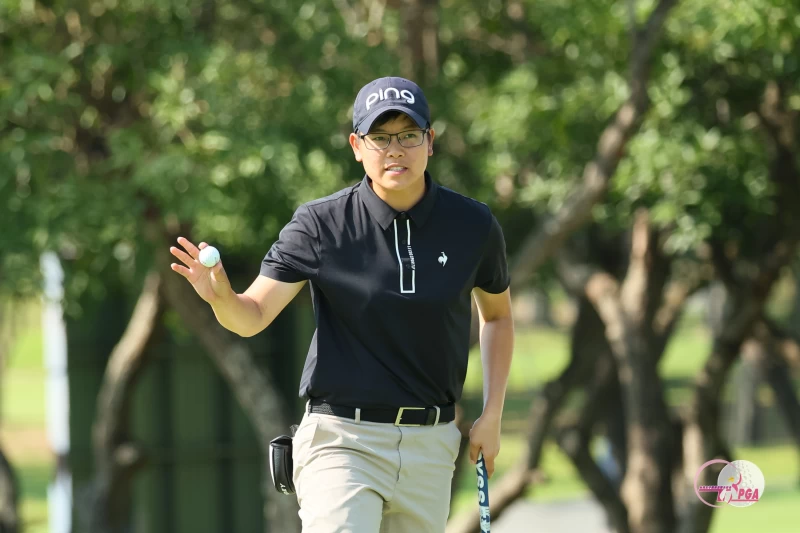 陳伶潔第一回合打出負4桿的68桿佳績，領先群雌。TLPGA提供／葉勇宏攝影