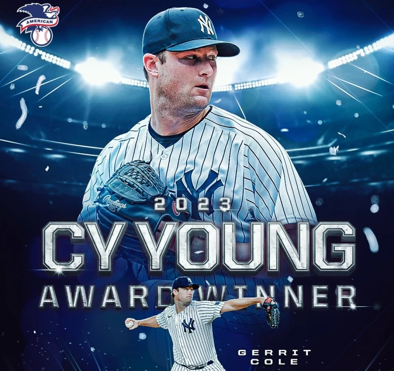 洋基王牌投手柯爾(Gerrit Cole),拿下今年的美聯賽揚獎。摘自MLB推特