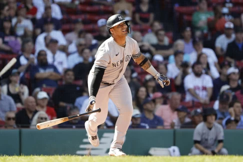 紐約洋基「托天子」托瑞斯(Gleyber Torres)今年打出4年以來最佳的賽季。法新社