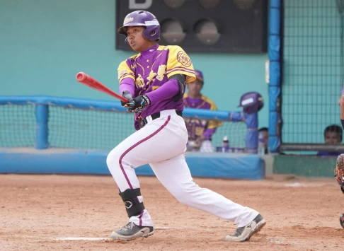 韓碩恆9局上敲致勝安打。大專體總提供