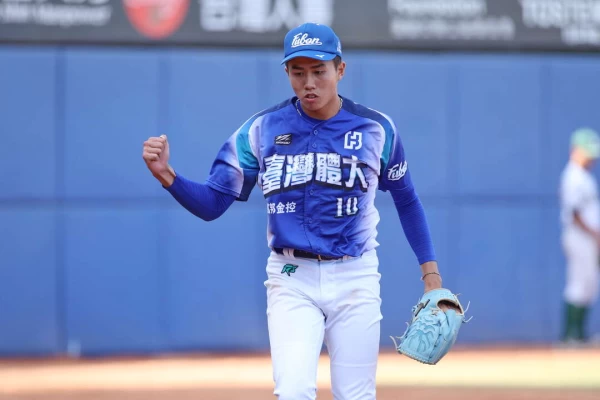 台體呂昱廷先發6.1局飆10K奪勝投。大專體總提供