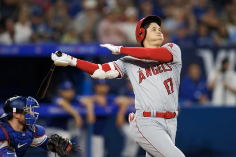 大谷翔平上周一度有媒體報導他人正搭乘私人飛機飛往多倫多。法新社