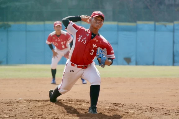 普門投手謝鎮勛完投5局失1分非自責。大會提供