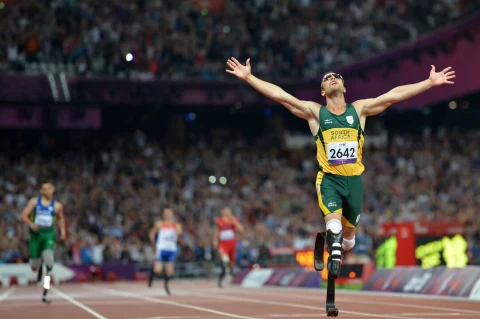 「刀鋒戰士」·皮斯托利斯 (Oscar Pistorius)一度是帕奧名將。法新社