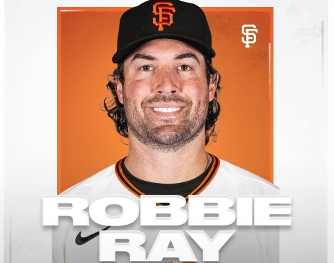 舊金山巨人換來2021年美聯賽揚獎強投瑞伊(Robbie Ray)。摘自巨人推特