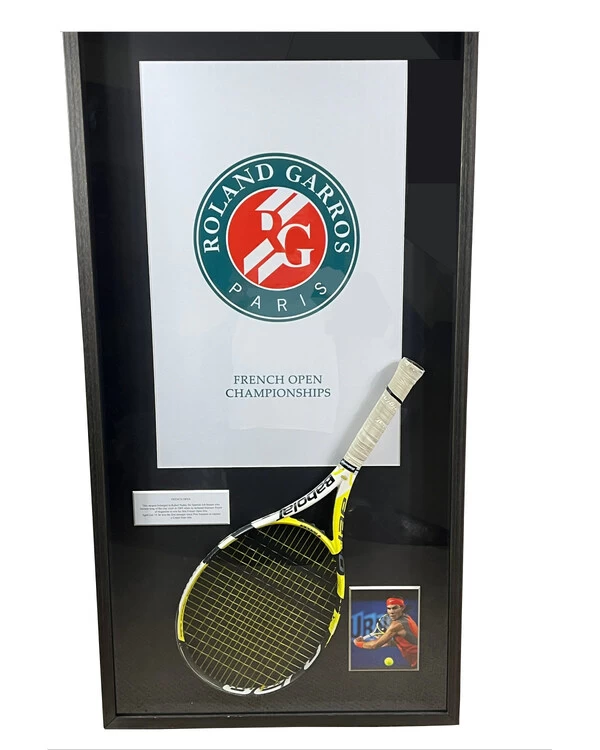 納達爾在2007年法網的封王戰球拍正在拍賣中。Prestige Memorabilia提供