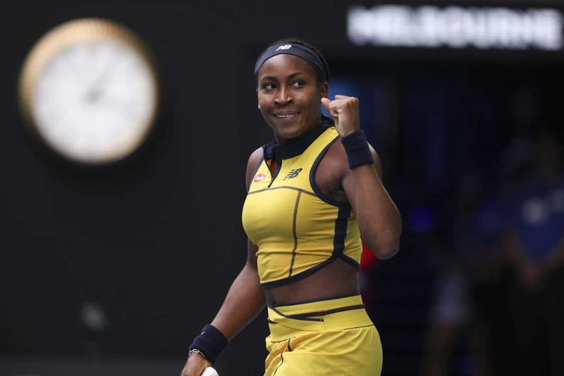19歲的美國級新秀高芙(Coco Gauff)順利打進澳網8強。法新社