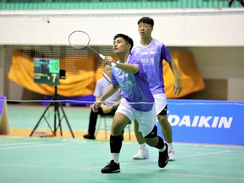 U19男雙頭號種子中租新豐蔡政穎／寶昕達古拉外。羽協提供