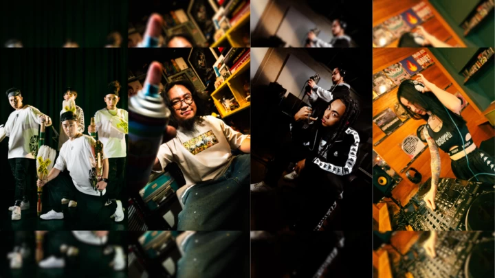 街舞-鐵四帝、塗鴉-大腸王、饒舌-禁藥王&栗子、DJ-昆娜。官方提供